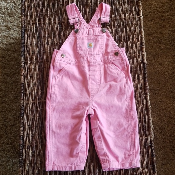 baby carhartt overalls pink